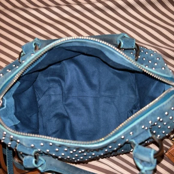 Zadig et Voltaire Sunny Blue Suede Handbag - Picture 9 of 11